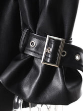 Load image into Gallery viewer, Fashion PU Leather Patchwork Blazer