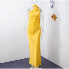 Load image into Gallery viewer, Elegant Ribbon Halter Dress Wom