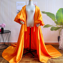 Load image into Gallery viewer, Bow Lapel Collar Taffeta Cape