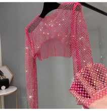 Load image into Gallery viewer, Fashion New Sexy Crystal Short T-shirt