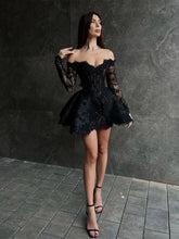 Load image into Gallery viewer, Elegant Mini Evening Dress