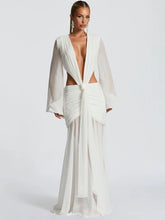 Load image into Gallery viewer, Long Sleeve Sexy Maxi Dress