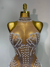 Load image into Gallery viewer, Sparkly Rhinestone Mesh Dress