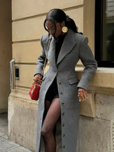 Load image into Gallery viewer, Fashion Waist Cinching Woolen Long Coat