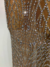 Load image into Gallery viewer, Luxury Sparkly Rhinestones Tassel Transparent Mesh Stretch  Dress