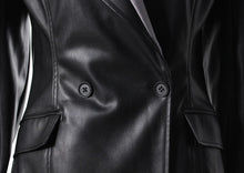 Load image into Gallery viewer, Fashion PU Leather Patchwork Blazer