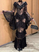 Load image into Gallery viewer, ruffled lace dress