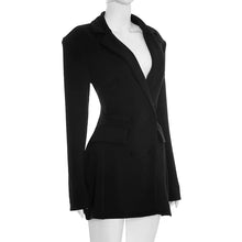 Load image into Gallery viewer, Long Sleeve Sexy Mini Blazer Dress