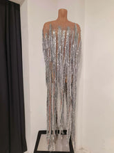 Load image into Gallery viewer, Mesh See Through Tassel Cloak Mini Dress