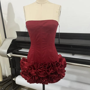 Autumn Strapless Party Dress