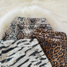 Load image into Gallery viewer, Leopard Print PU Leather Skirt