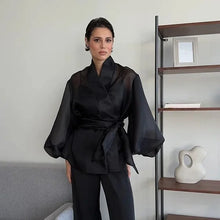 Load image into Gallery viewer, Casual Black Mesh See Through