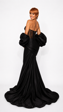Load image into Gallery viewer, Noir Sculpted Corset Couture Gown