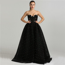 Load image into Gallery viewer, Black Sweetheart Sexy Tulle Prom Dress