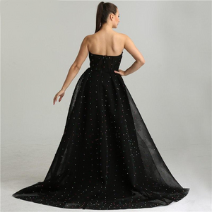 Black Sweetheart Sexy Tulle Prom Dress