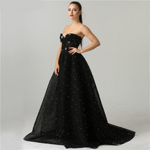 Load image into Gallery viewer, Black Sweetheart Sexy Tulle Prom Dress