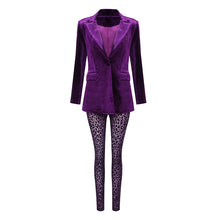 Load image into Gallery viewer, Suit Jacket Leopard-print Slim Trousers