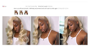 360 Lace Frontal Wig 613 Blonde