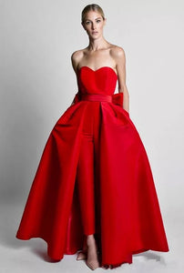 Red Jumpsuit Evening Dress