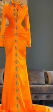 Load image into Gallery viewer, Orange Beaded Crystals  Dress