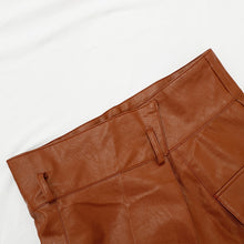 Load image into Gallery viewer, Leather High Waist  Skirt PU