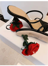 Load image into Gallery viewer, Rose High Heels Black  Sandal
