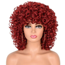 Load image into Gallery viewer, Short Curly Wine Red Wig
