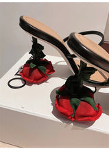 Load image into Gallery viewer, Rose High Heels Black  Sandal