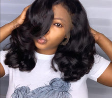 Load image into Gallery viewer, Density BOB Natural Transparent Lace Frontal Human Hair Wig