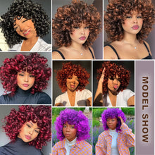 Load image into Gallery viewer, Short Curly Wine Red Wig