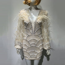 Load image into Gallery viewer, Luxury Dubai Feather Party Dress