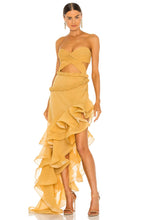 Load image into Gallery viewer, Side Ruffles Long Prom Gowns NEXT DAY