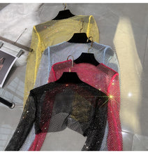 Load image into Gallery viewer, Fashion New Sexy Crystal Short T-shirt