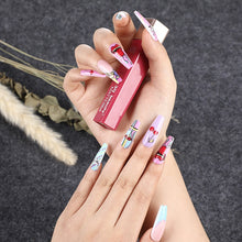 Load image into Gallery viewer, Long fake nails with 3D cherry red lip design
