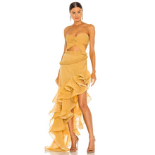 Load image into Gallery viewer, Side Ruffles Long Prom Gowns NEXT DAY
