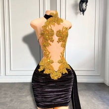 Load image into Gallery viewer, Velvet Mini Short Prom Dress