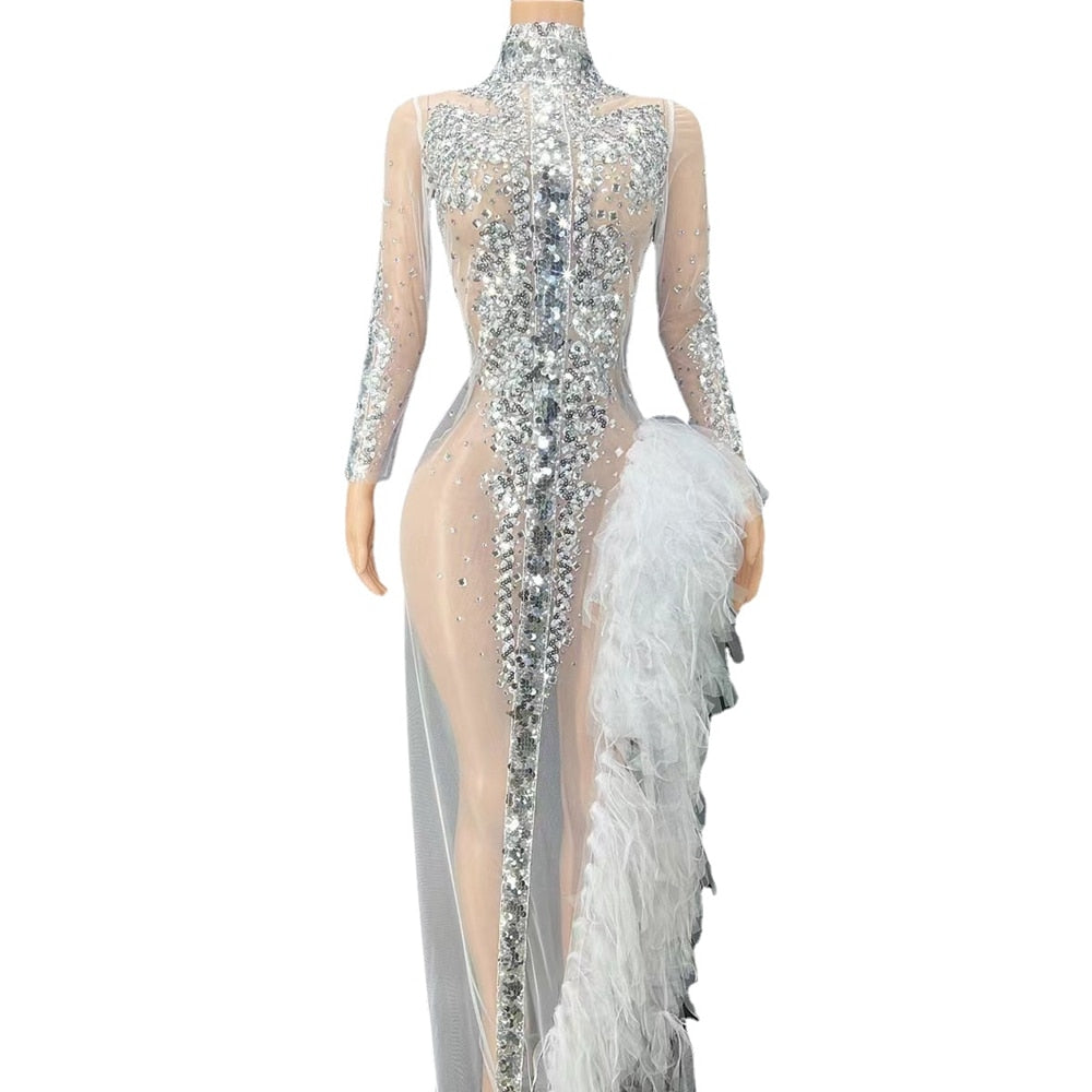 white mesh long sleeve dress Long Sleeve White Mesh Lace Dress – Mineli's Closet