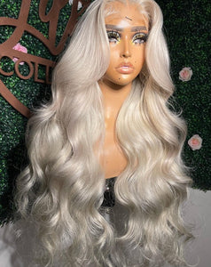 Platinum Ash Blonde Colored Lace Front Wig Pre Plucked 13X6 HD