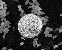 Load image into Gallery viewer, black sequins V-neck long-sleeved double-breasted