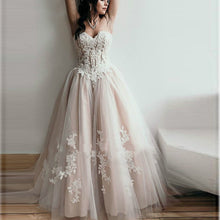 Load image into Gallery viewer, Sweetheart Lace Applique  Dress Off Shoulder Corset
