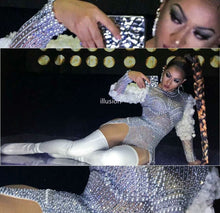 Load image into Gallery viewer, Luxury Pearls Rhinestones Flower Sleeve Bodysuit