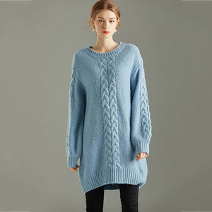 Thick Warm Long Style Sweater Loose Casual