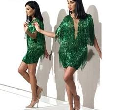 Green Middle East Cocktail Dress