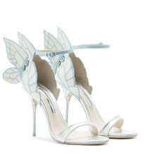 Load image into Gallery viewer, Embroidered Satin Butterfly High Heeled