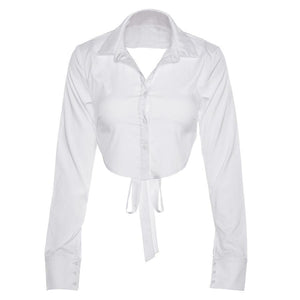 V neck Backless Tops