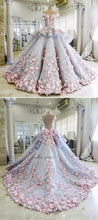 Load image into Gallery viewer, Wedding Dresses Pink Flowers Dreamy