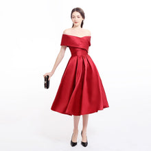 Load image into Gallery viewer, satin pleat dress