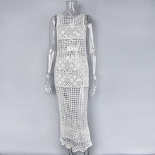 Load image into Gallery viewer, Knit Dress Embroidery Tassel Sexy O-neck