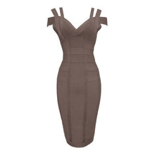 Load image into Gallery viewer, Spaghetti Strap Solid  Bandage Dress