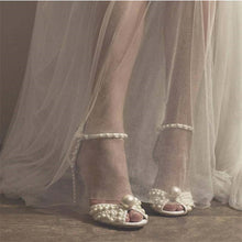 Load image into Gallery viewer, Fashion Full Pearl Sandals Peep Toe